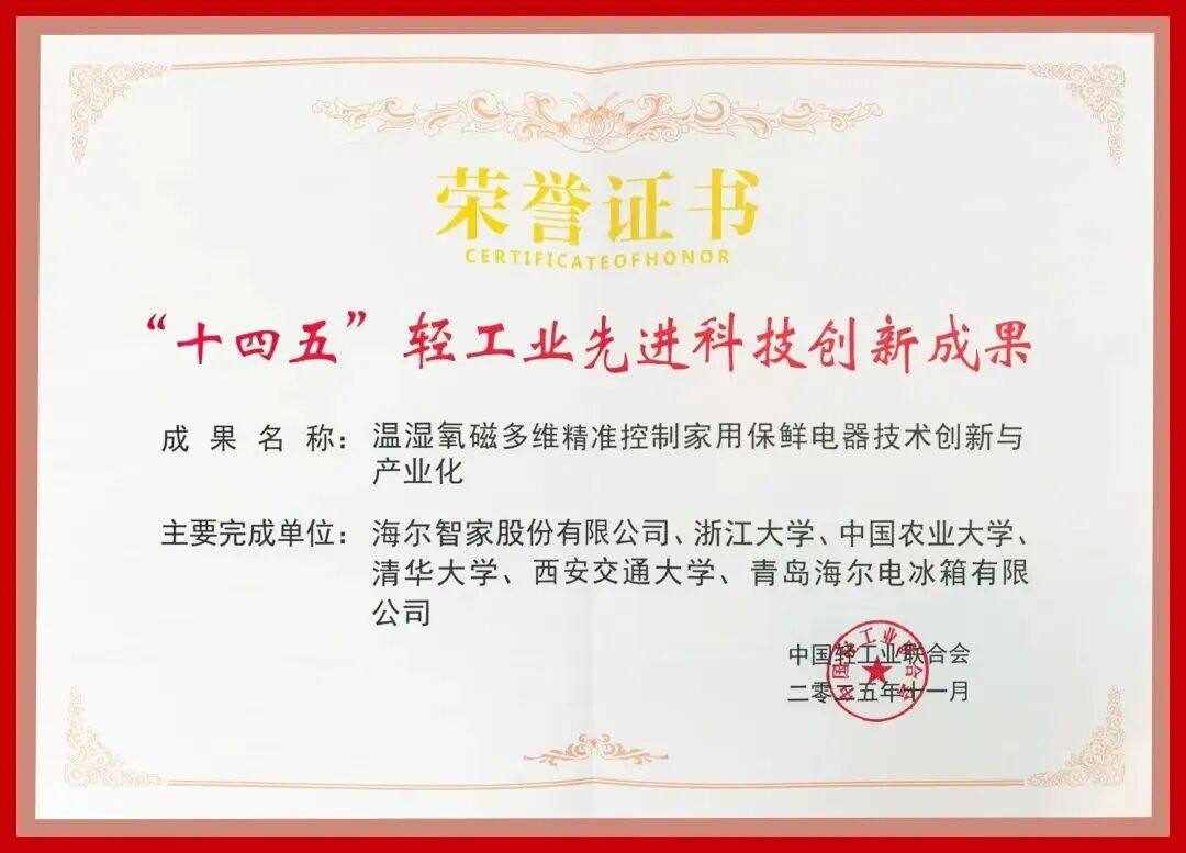 海尔“十四五”科技奖：国家级奖，行业最多(图1)